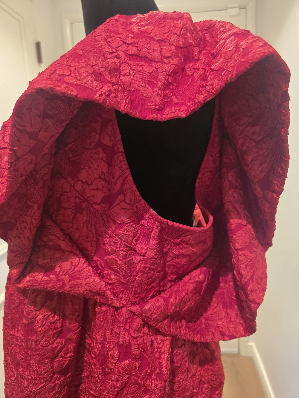 Arielle Jacquard Mini Babydoll Dress - Picture 5 of 9